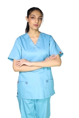 Oxygen Women's Stretch Scrub Set - Aqua Blue B52