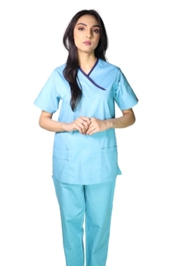 Oxygen Women's Stretch Scrub Set - Aqua Blue B42