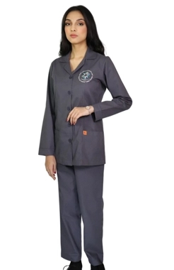 Oxygen Unisex Scrub Set Dark Gray B15D