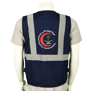 Multi-Pockets Work Vest With Logos - Beige
