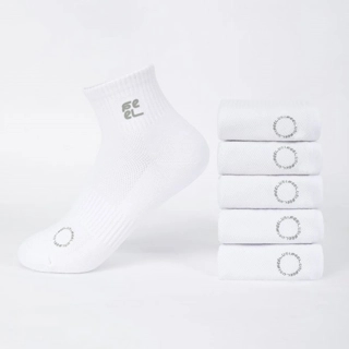 Medium Women's Feel Socks - 10 Pieces - White