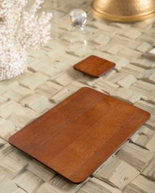 Wooden placemats and coasters set 4 people