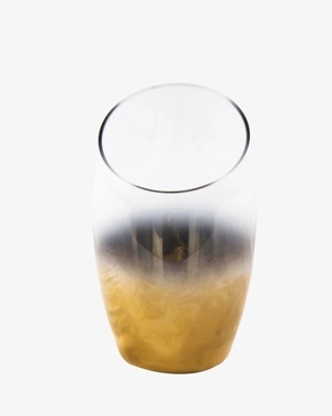 Gold beveled cups set, 6 pieces