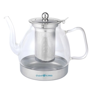 Glass teapot 1 L – heat-resistant, easy to clean, suitable for daily use and trips, 2-year warranty