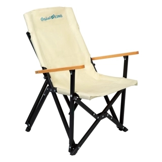Al-Ula folding camping chair supports up to 90 kg — lightweight, supports long-term use.