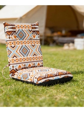 Ground camping chair, supports up to 100 kg, 5 adjustable positions, comfortable for sitting and relaxing