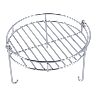 High-Quality Stainless Steel Mandi Rack for Pressure Cooker 11–12L – Durable and supports food weight, easy to carry and use, heat-resistant and easy to clean, 2-year warranty.