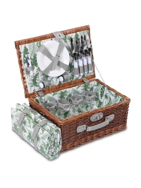 24-Piece Rattan Picnic Set - Easy to Carry, All-in-One Kit, Eco-Friendly