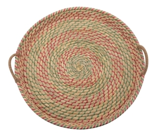 Traditional Woven Serving Plate - 45 cm, Elegant Heritage Style, 2-Year Warranty