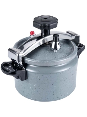 Heavy-duty aluminum pressure cooker with ceramic coating, 2 liters, high heat resistance, 2-year warranty