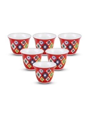 Ceramic Coffee Cup Set, reflects traditional style, durable for daily use, elegant and attractive design, 2-year warranty.