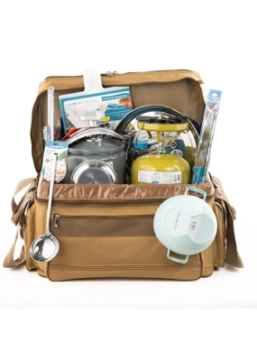 complete camping cooking bag (17 pieces) – provides all your cooking tools in one place, 2-year warranty.