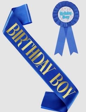 Scarf and decoration for the birth of a boy