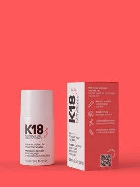 K18 Leave-In Molecular Repair Hair Mask, 15ml