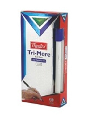 A set of Montex Tri-more Blue 10 pens