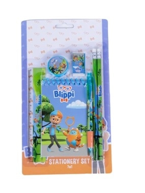 7 in 1 stationery set for kids - Blippi