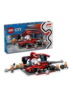 LEGO CITY F1 Pit Stop & Pit Crew with Ferrari Car 6+