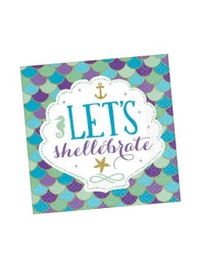 Mermaid Lunch Napkins 16 pcs