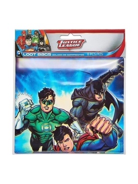 Justice League Loot Bags 8 Pcs