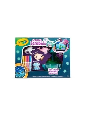 Crayola Scribble Scrubbie Ocean Glow Lagoon: Washable Marker Craft Kit for Kids, Non-Toxic, Ages 3+