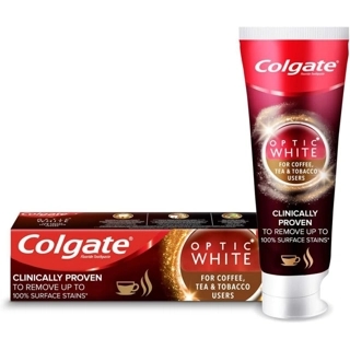 COLGATE TOOTHPASTE OPTIC WHITE FOR COFFEE, TEA AND TOBACCO USERS, 75 ML