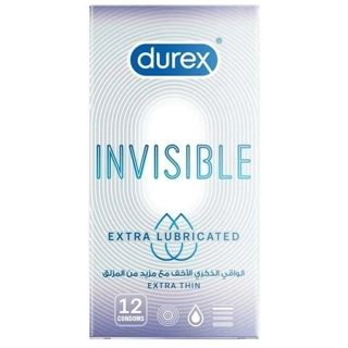 DUREX INVISIBLE EXTRA LUBRICANT COND 12'S