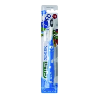 GUM TOOTHBRUSH MONSTER JUNIOR SOFT SUCTION CUP, 7-9 YEARS, SUNSTAR 902MA