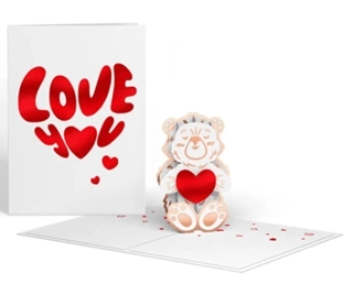 Sparkling Heart Bear Tinypop Card