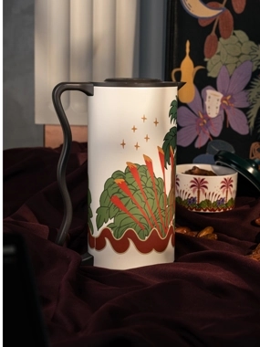 White Palm Tree Tea and Coffee Flask from Aseeb
