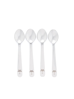 Stainless Steel Dessert Spoons Set of 4 with Palm Handles from Aseeb