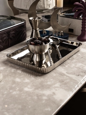 Silver Arches Serving Tray from Tila