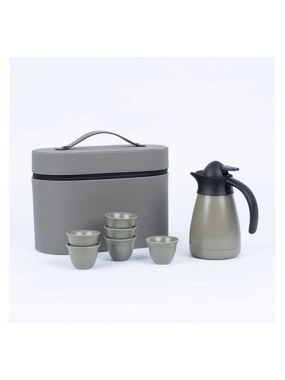 Flask Travel Bag Green Set from Aurora