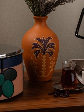 Large Decorative Vase with Palm Pattern from Malath