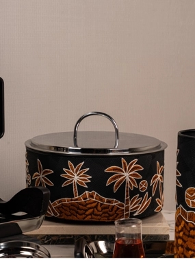 Black and Brown Palm Tree Food Warmer 3 Liters from Naqaa
