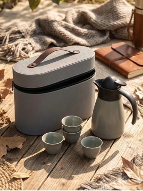 Flask Travel Bag Green Set from Aurora