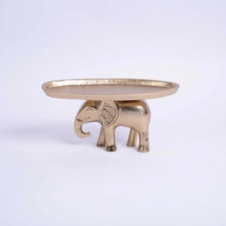 Serving Tray with Elephant Figure