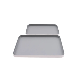 Square Serving Tray 30×30 cm Gray Iron with Raised Edges from Seraphina