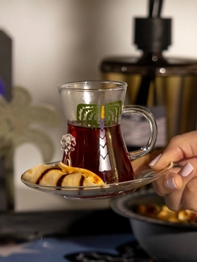Multi-color Tea Cups Set of 6 pcs Borosilicate Glass from Retila