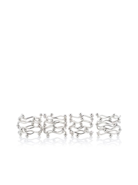 Silver Napkin Rings Set of 4 from Tila