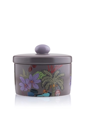 Brown Palm Date Bowl with Pink Lid from Malath