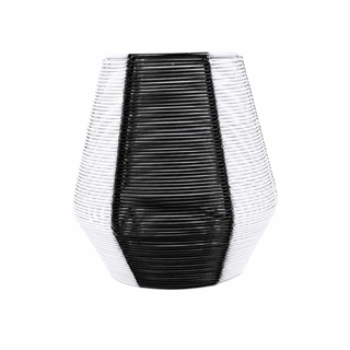 Small Candle Holder White and Black from Mimosa