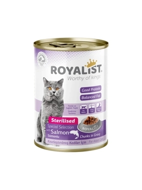 Royalist Wet Food for Sterilized Cats with Salmon in Gravy 400g
