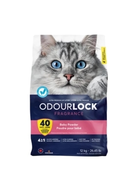 Inter sand high-clumping cat litter with baby powder scent, 12kg