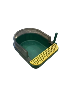 Cat litter box with transparent edges and scoop (multiple colors - L size)