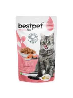 Best Pet Wet Food for Neutered Cats with Salmon in Jelly 85g