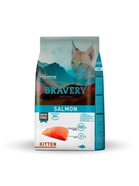 Bravery Dry Kitten Food with Salmon 2kg