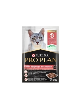 Purina Pro Plan Fussy & Beauty Wet Food for Picky Cats with Salmon in Gravy 85g