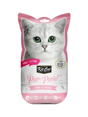Kit cat offer Creamy Cat Treats with Tuna and Salmon (1+4 x 15g)