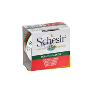 Schesir wet dog food, chicken strips with Beef 150g