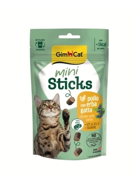 Jim Cat Mini Sticks Cat Treats with Chicken and Catnip 50g